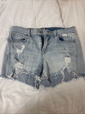 Old Navy Mid Rise Distressed Denim Shorts Boyfriend